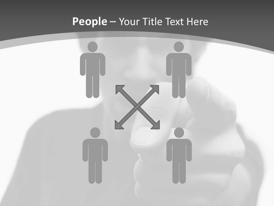 Frustrated Hand Copyspace PowerPoint Template