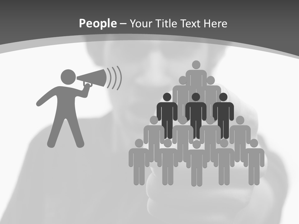 Frustrated Hand Copyspace PowerPoint Template