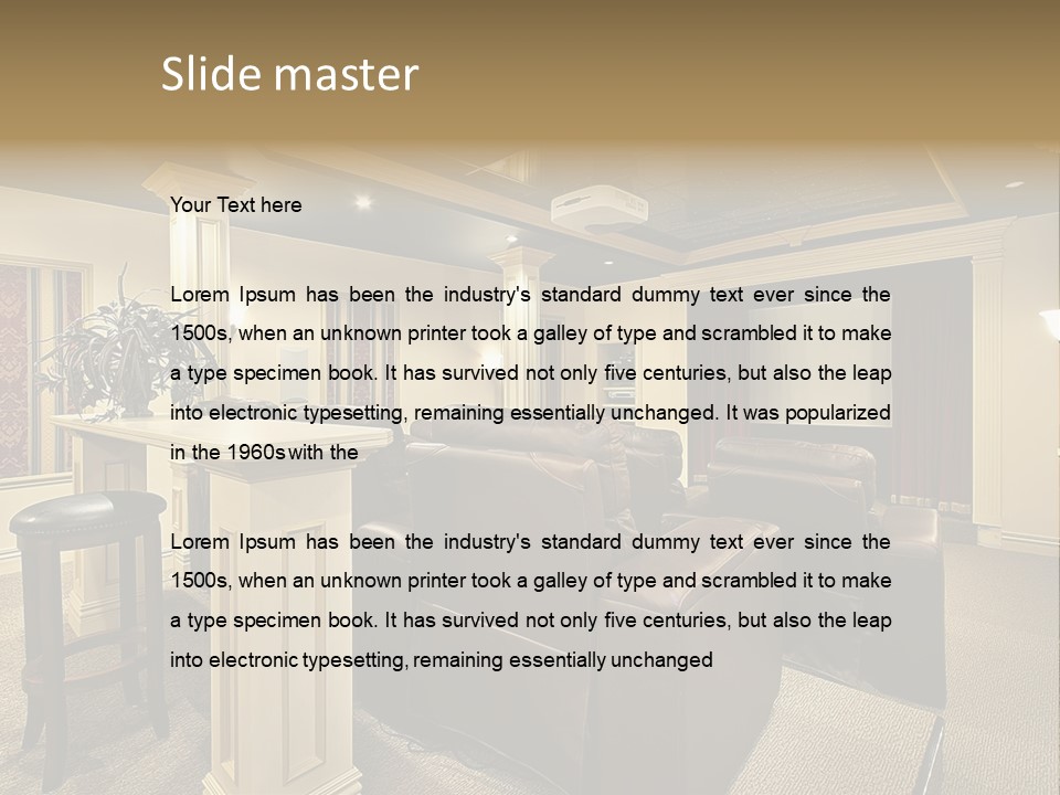 Carpet Inside Estate PowerPoint Template