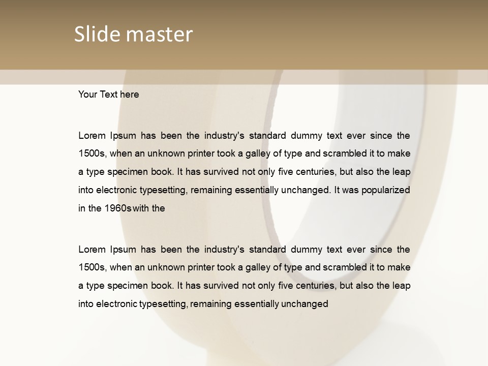 Isolated Adhesive Object PowerPoint Template