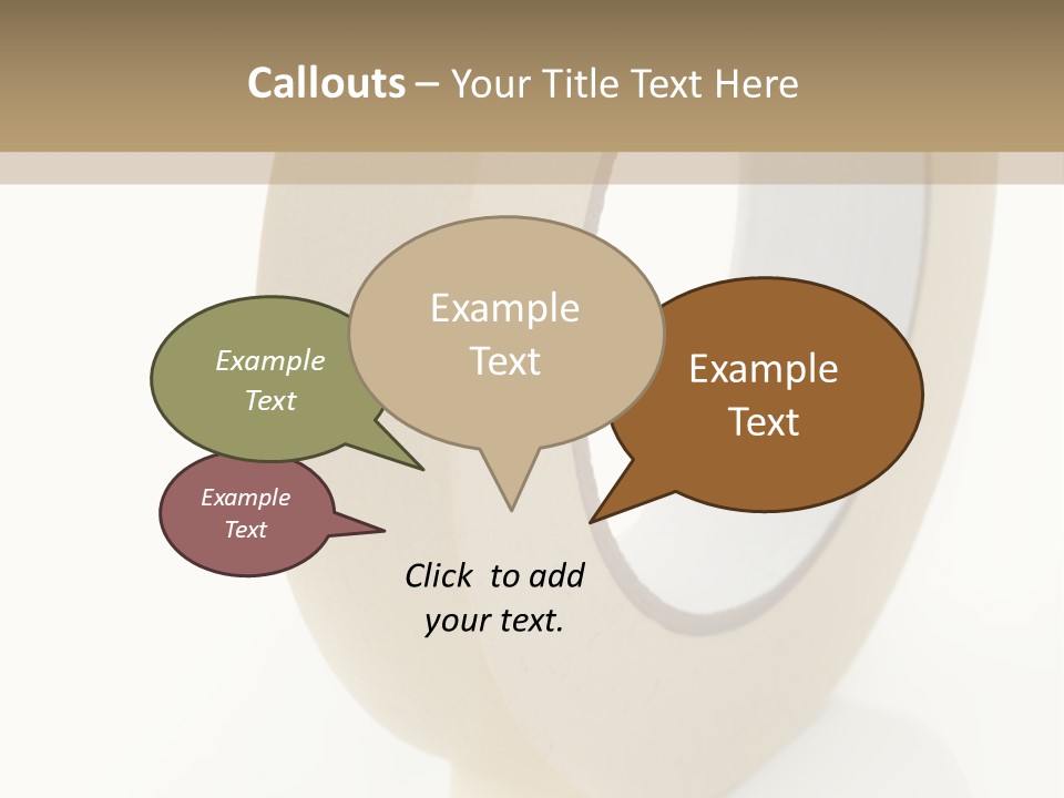 Isolated Adhesive Object PowerPoint Template