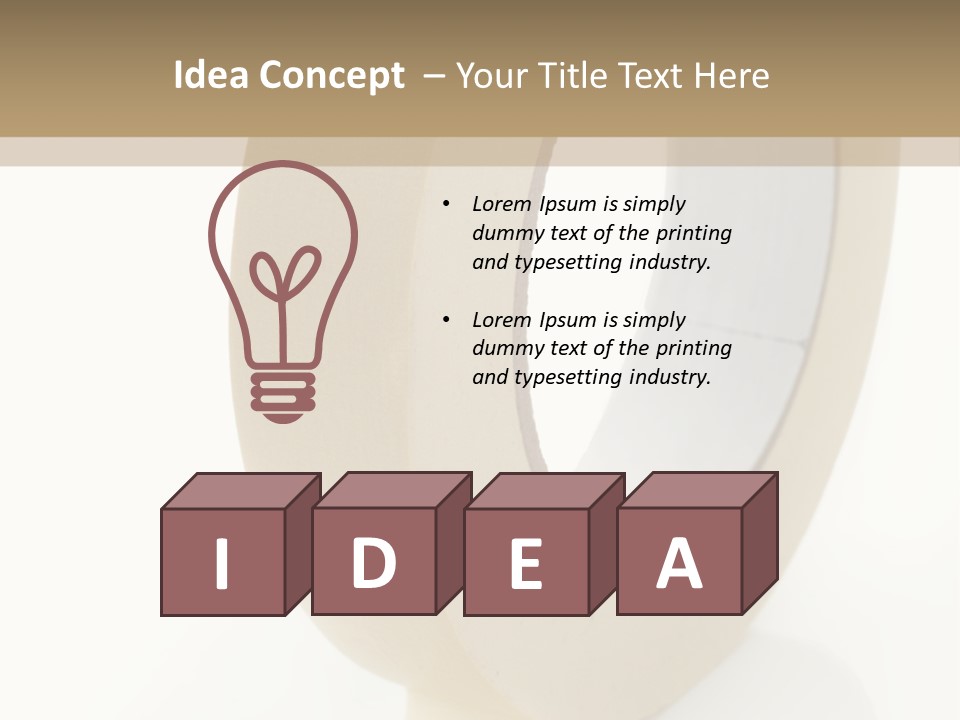 Isolated Adhesive Object PowerPoint Template