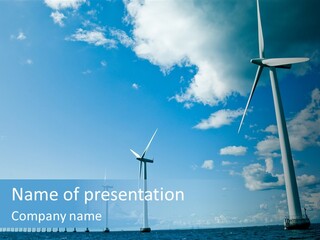 Three Water Tower PowerPoint Template