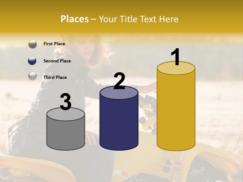 Background Yellow Quadrocycle PowerPoint Template