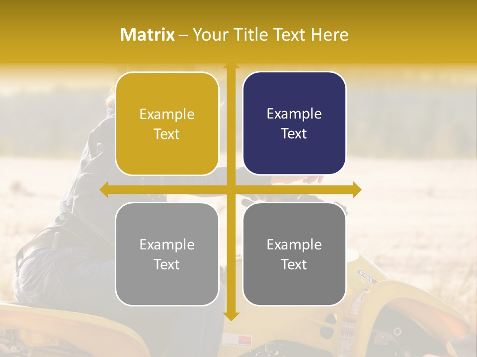 Background Yellow Quadrocycle PowerPoint Template