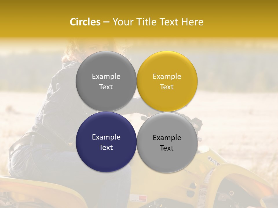 Background Yellow Quadrocycle PowerPoint Template