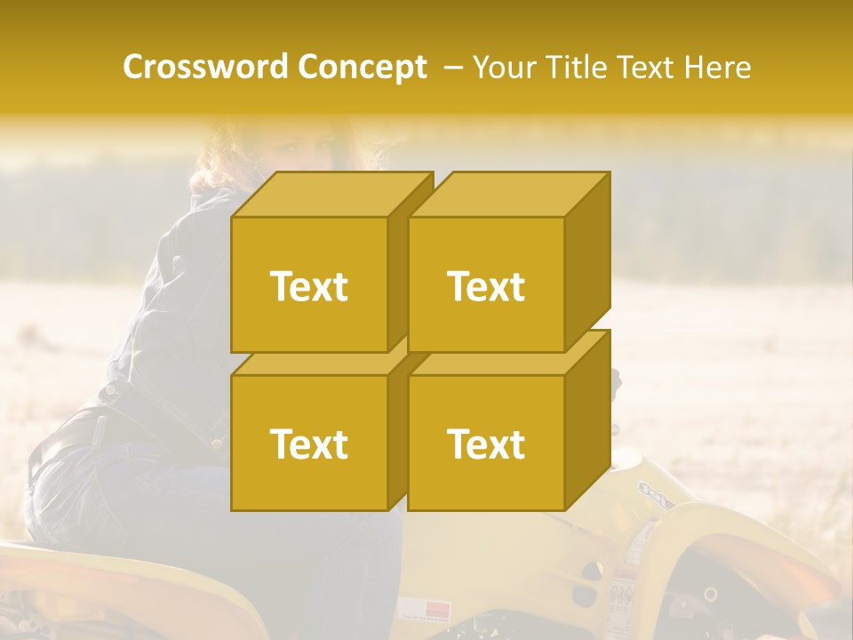 Background Yellow Quadrocycle PowerPoint Template