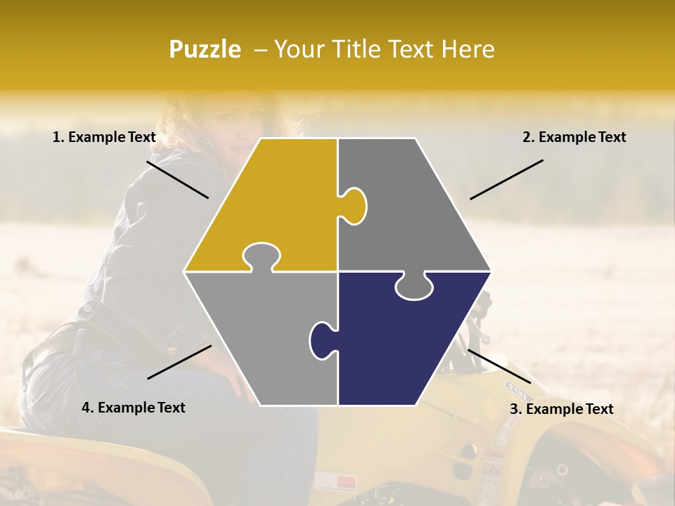 Background Yellow Quadrocycle PowerPoint Template