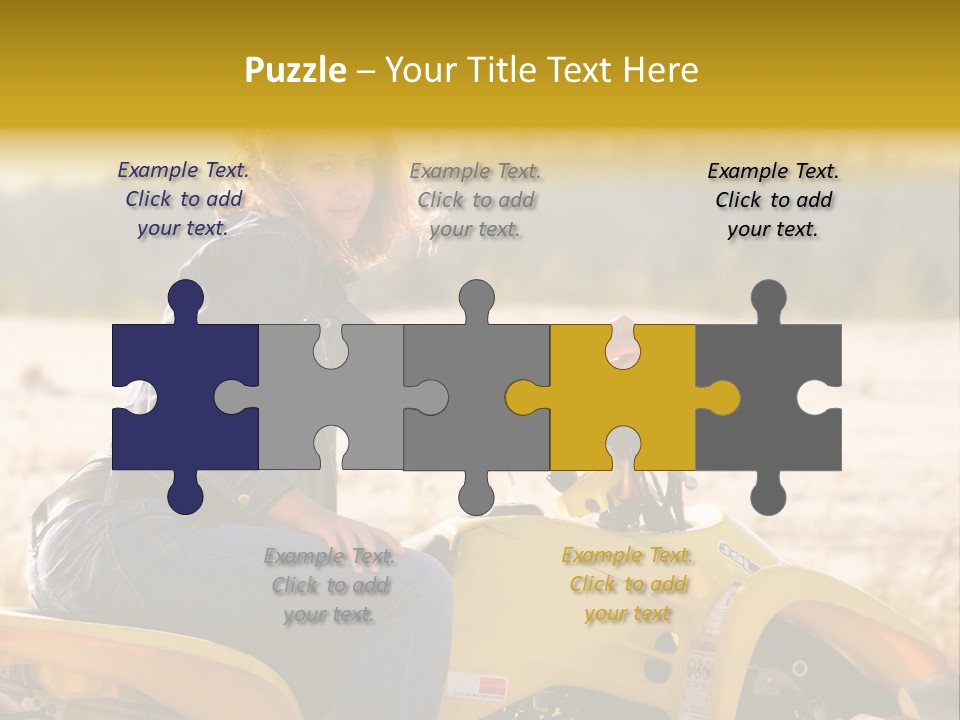 Background Yellow Quadrocycle PowerPoint Template