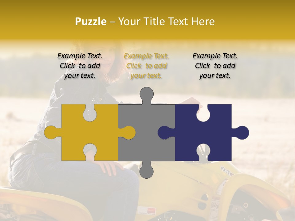 Background Yellow Quadrocycle PowerPoint Template