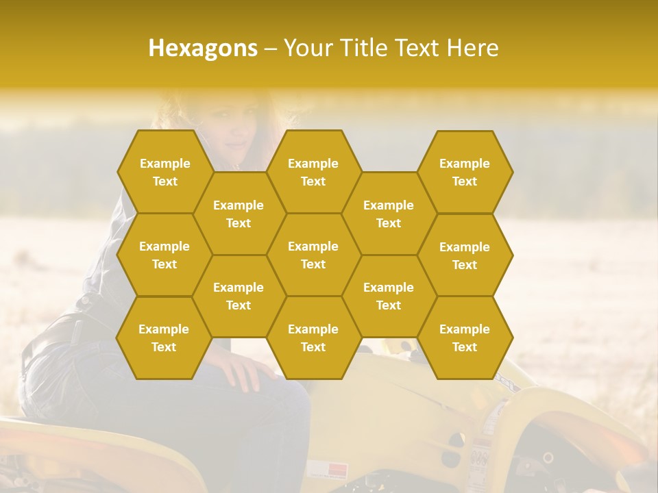 Background Yellow Quadrocycle PowerPoint Template