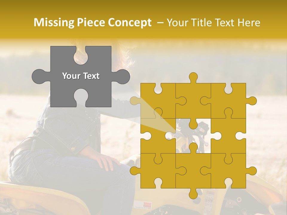 Background Yellow Quadrocycle PowerPoint Template