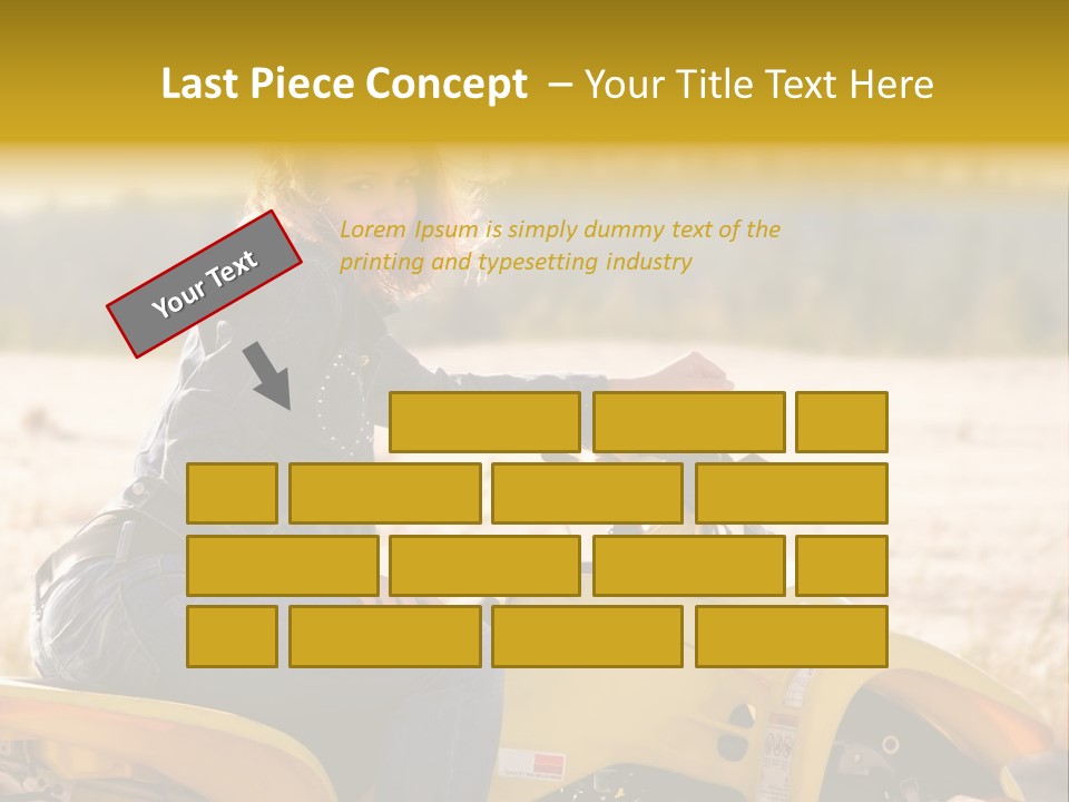Background Yellow Quadrocycle PowerPoint Template
