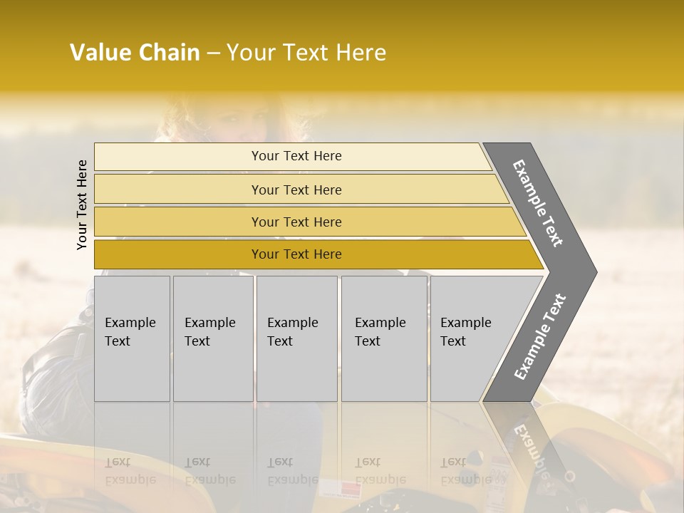 Background Yellow Quadrocycle PowerPoint Template