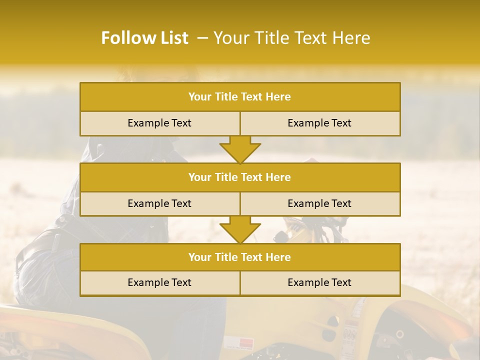 Background Yellow Quadrocycle PowerPoint Template