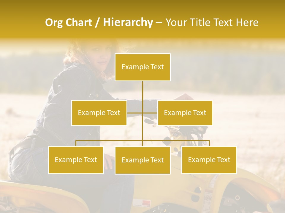 Background Yellow Quadrocycle PowerPoint Template