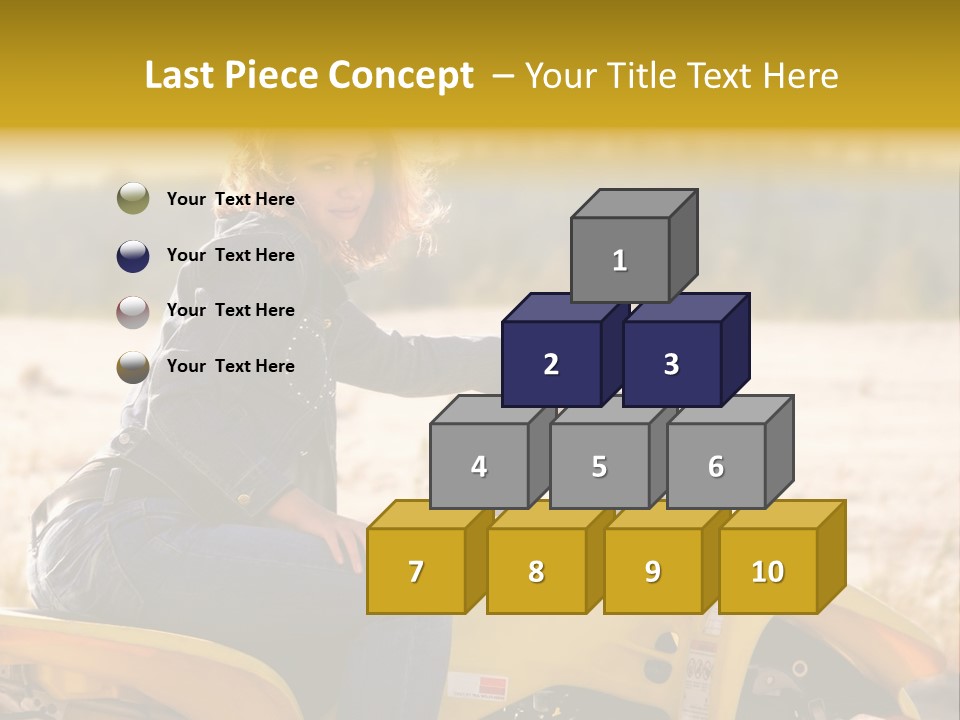 Background Yellow Quadrocycle PowerPoint Template