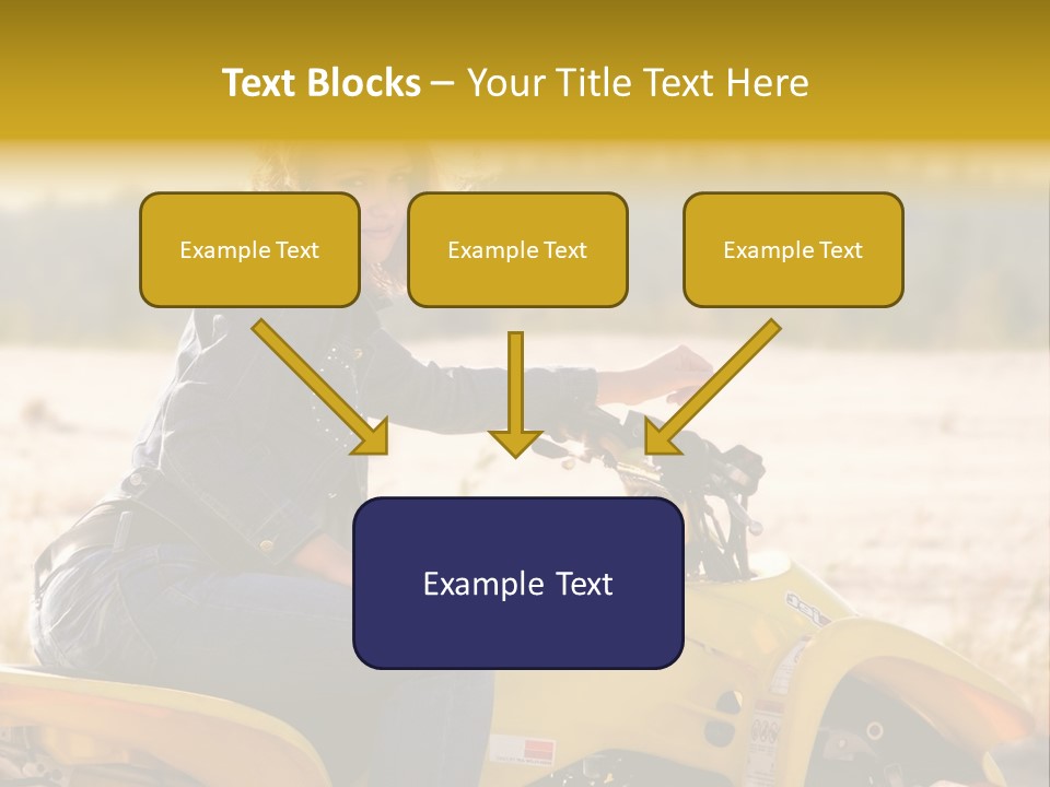 Background Yellow Quadrocycle PowerPoint Template
