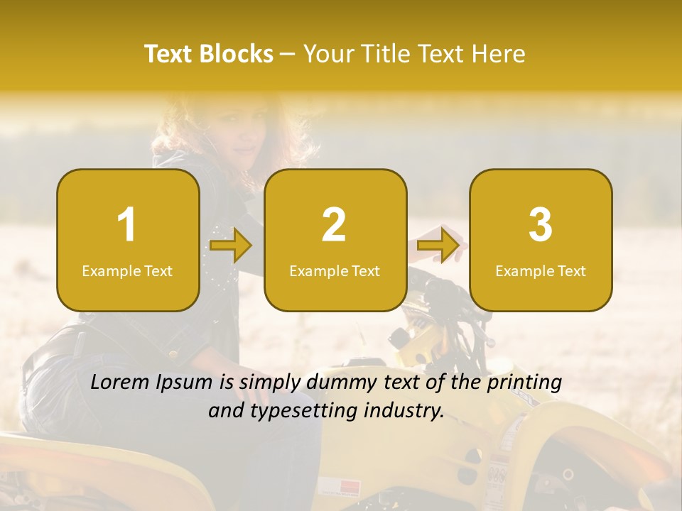 Background Yellow Quadrocycle PowerPoint Template