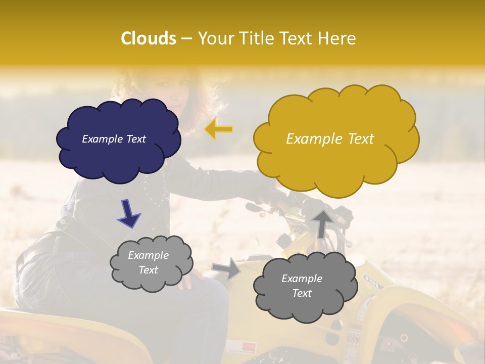 Background Yellow Quadrocycle PowerPoint Template