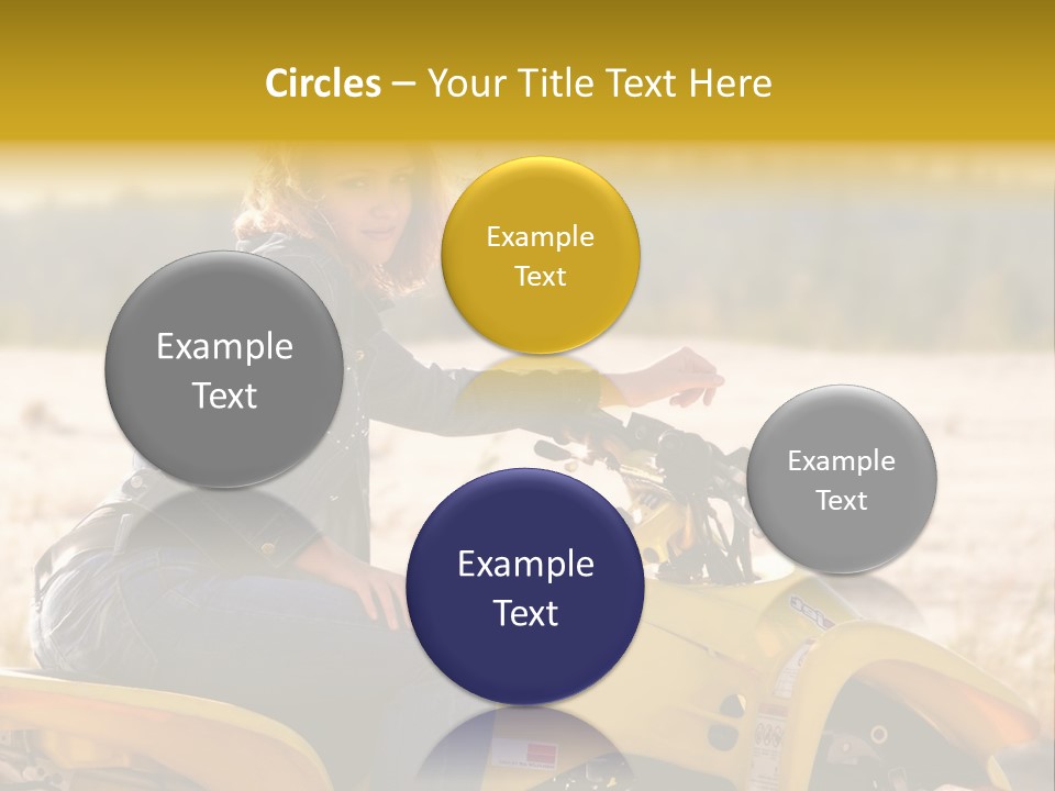 Background Yellow Quadrocycle PowerPoint Template