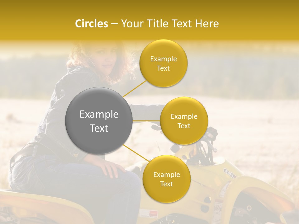 Background Yellow Quadrocycle PowerPoint Template