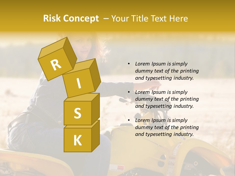 Background Yellow Quadrocycle PowerPoint Template