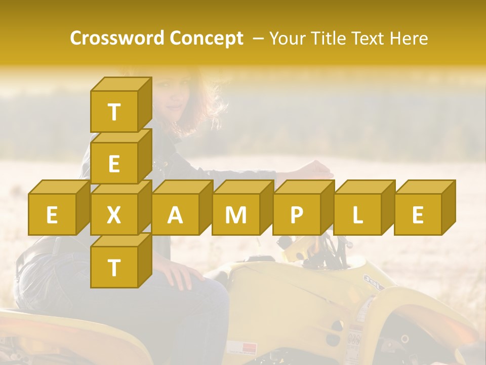 Background Yellow Quadrocycle PowerPoint Template