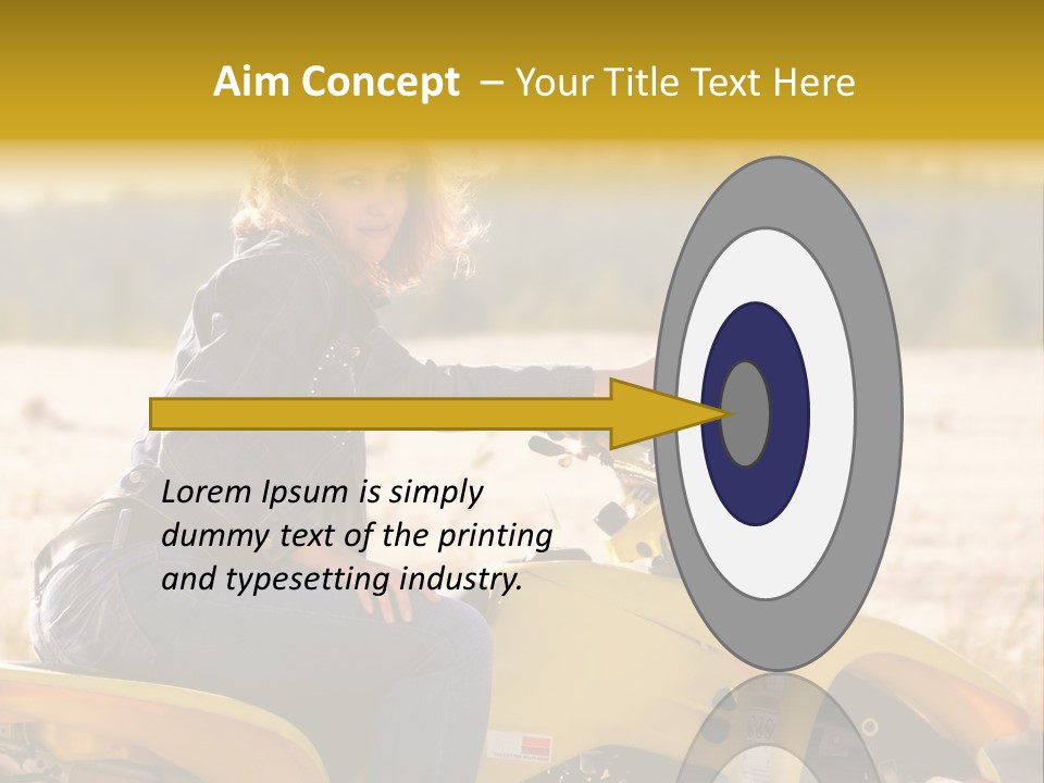 Background Yellow Quadrocycle PowerPoint Template