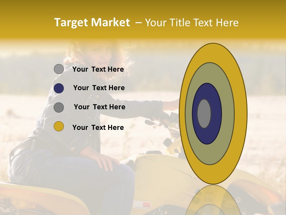 Background Yellow Quadrocycle PowerPoint Template