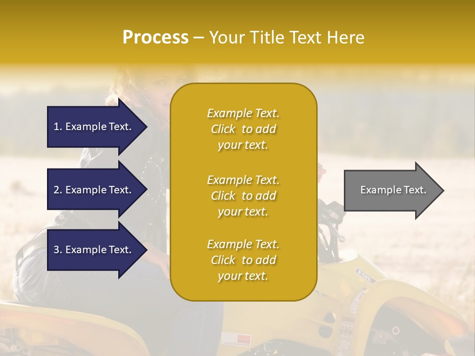 Background Yellow Quadrocycle PowerPoint Template