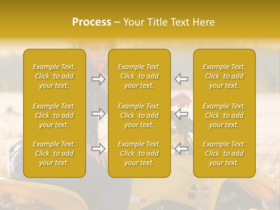 Background Yellow Quadrocycle PowerPoint Template