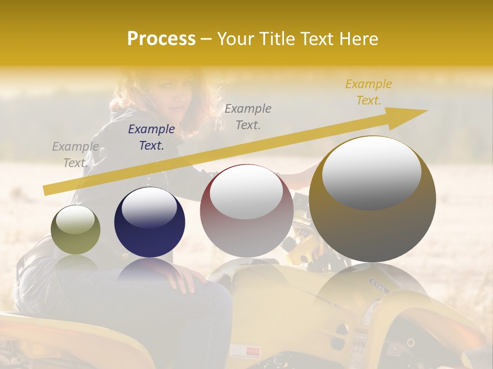 Background Yellow Quadrocycle PowerPoint Template
