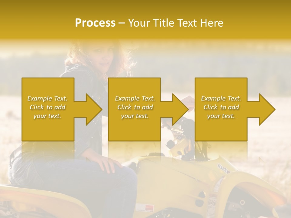 Background Yellow Quadrocycle PowerPoint Template