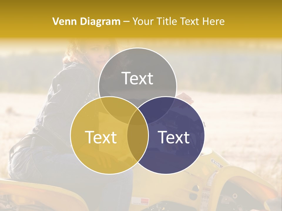 Background Yellow Quadrocycle PowerPoint Template