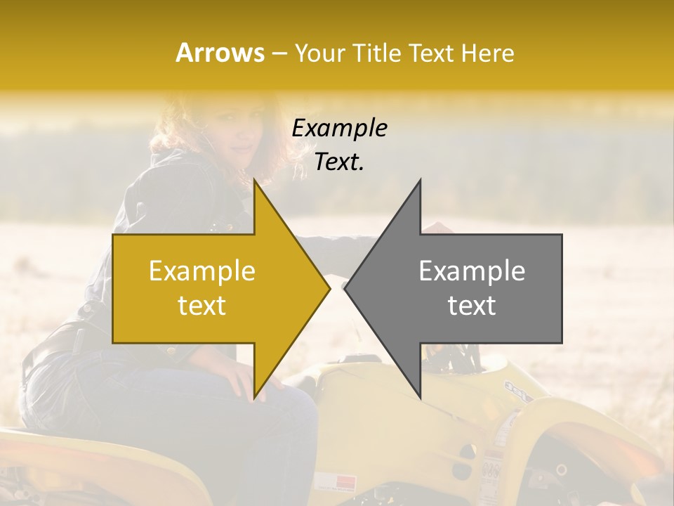 Background Yellow Quadrocycle PowerPoint Template