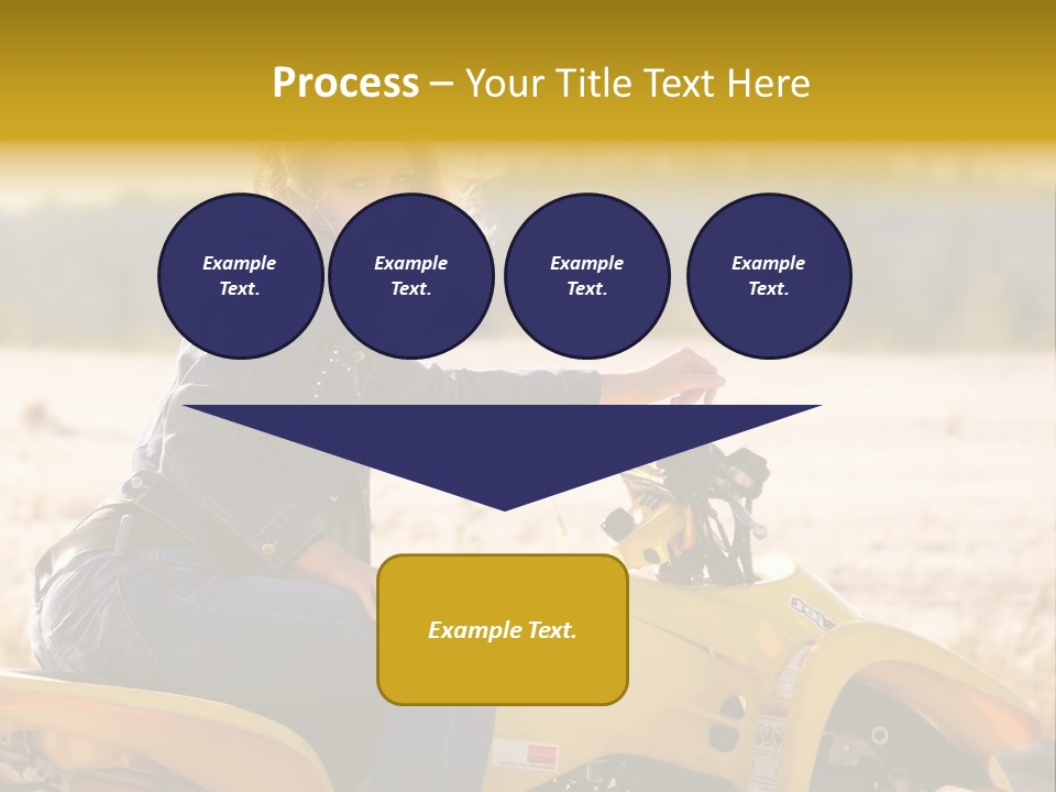 Background Yellow Quadrocycle PowerPoint Template