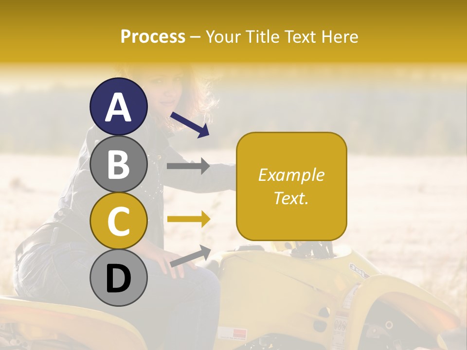 Background Yellow Quadrocycle PowerPoint Template