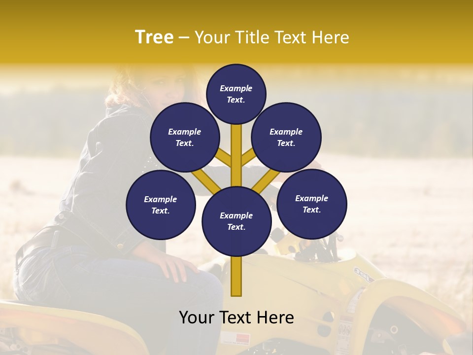 Background Yellow Quadrocycle PowerPoint Template