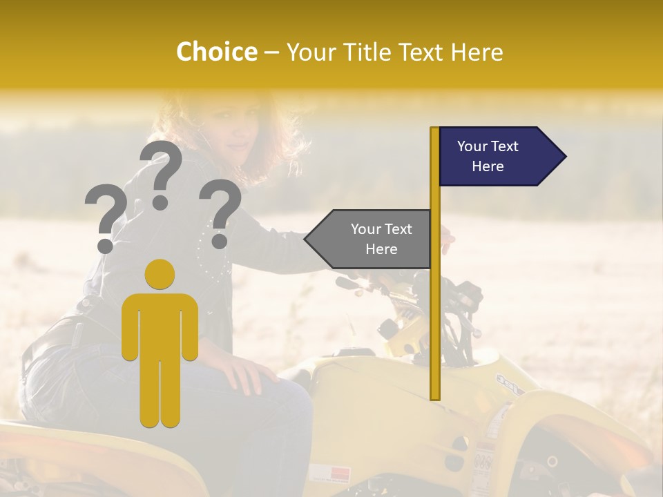 Background Yellow Quadrocycle PowerPoint Template