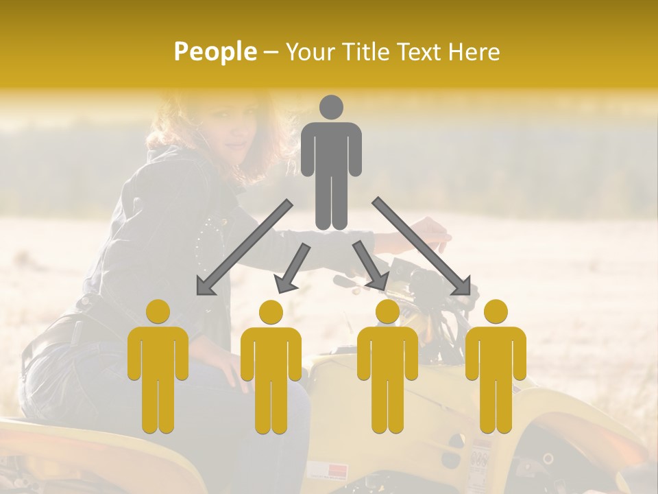 Background Yellow Quadrocycle PowerPoint Template