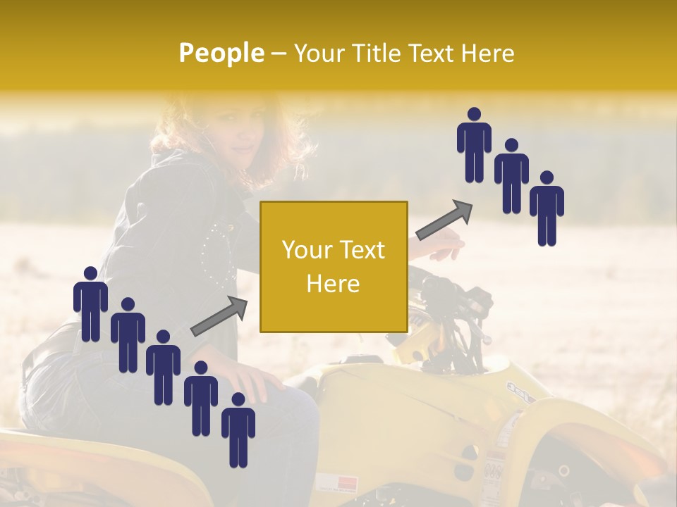 Background Yellow Quadrocycle PowerPoint Template