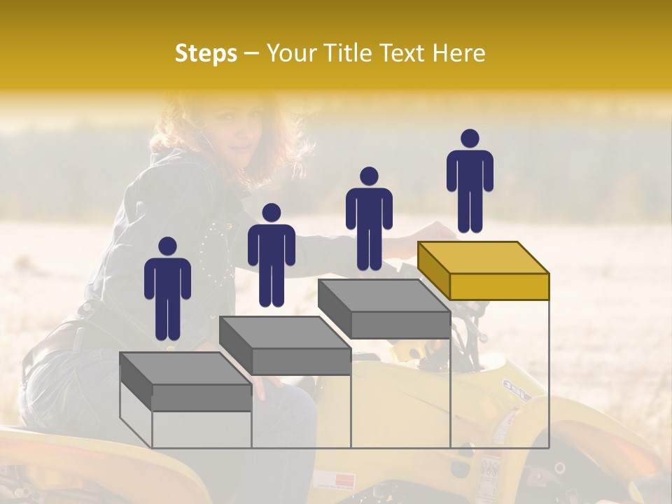 Background Yellow Quadrocycle PowerPoint Template