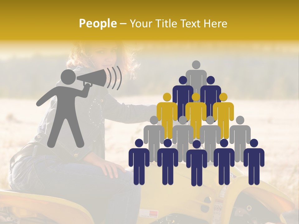 Background Yellow Quadrocycle PowerPoint Template