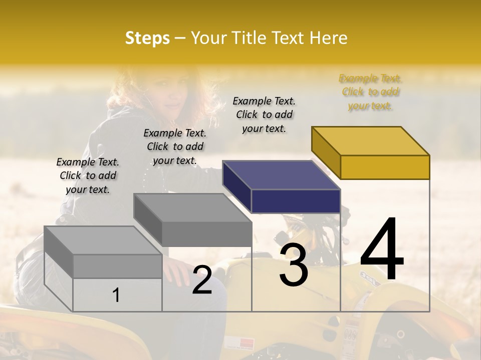 Background Yellow Quadrocycle PowerPoint Template