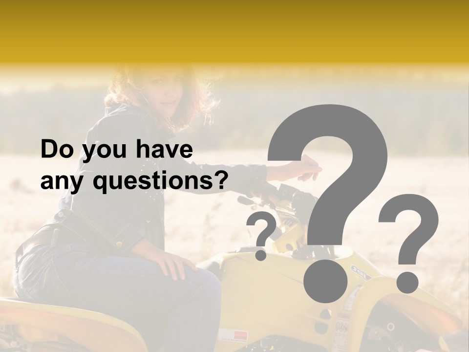 Background Yellow Quadrocycle PowerPoint Template