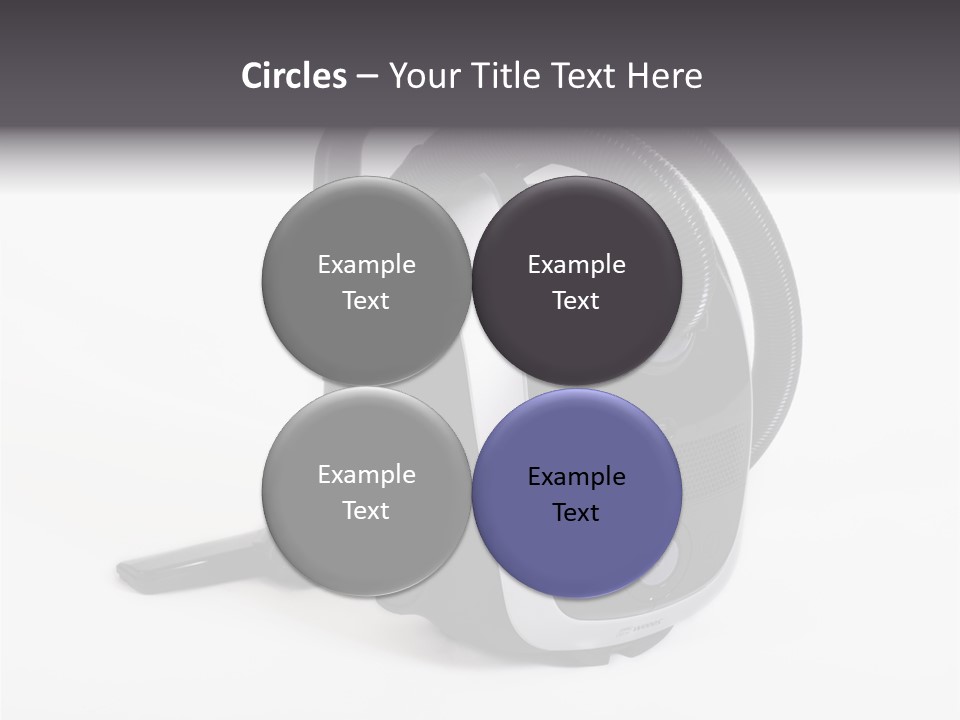 A Black And White Vacuum Is On Display PowerPoint Template