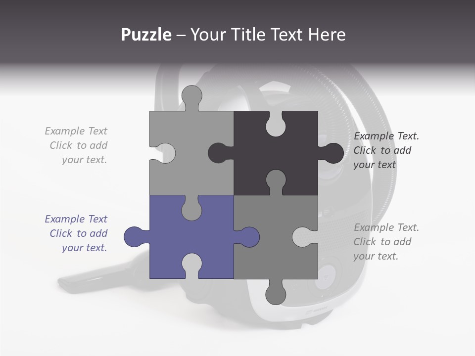 A Black And White Vacuum Is On Display PowerPoint Template