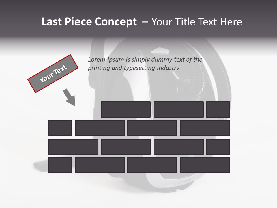 A Black And White Vacuum Is On Display PowerPoint Template