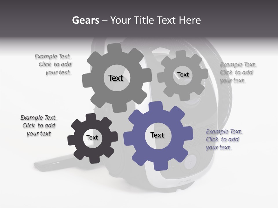 A Black And White Vacuum Is On Display PowerPoint Template